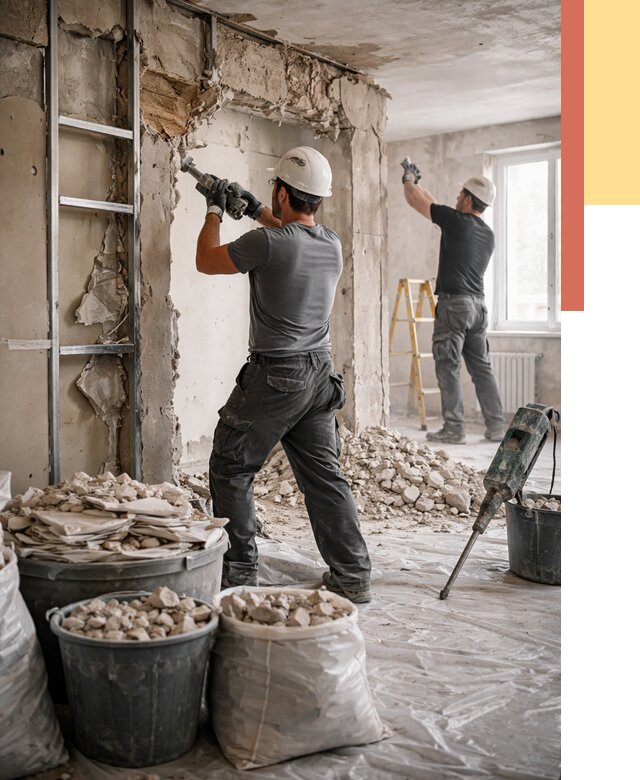 Демонтажные работы в Кстово от 2750 руб. — услуги и цена под ключ | ОТДЕЛОЧНИК-Ксв