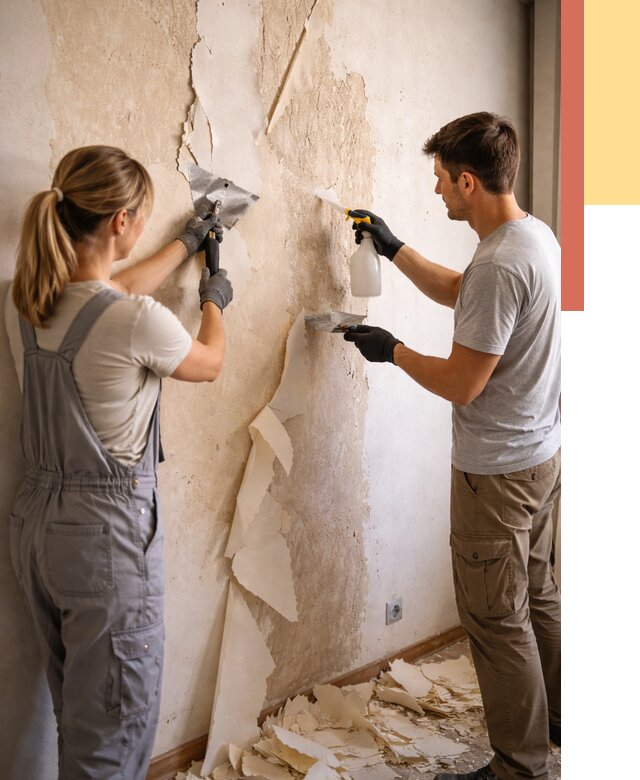 Снятие старых обоев в Кстово от 5347 руб. под ключ недорого | ОТДЕЛОЧНИК-Ксв