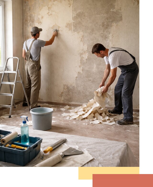 Снятие старых обоев в Кстово быстро и качественно