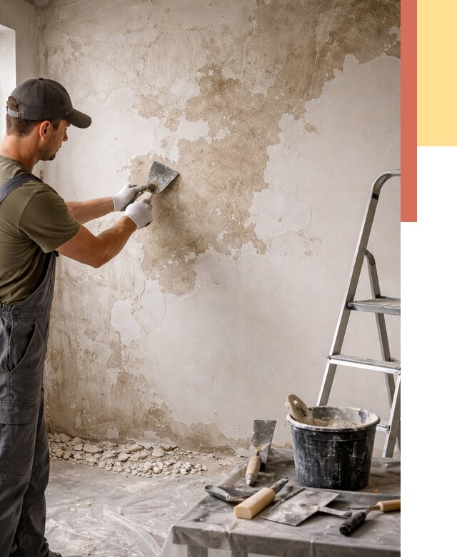 Снятие старой шпаклевки в Кстово от 1884 руб. — быстро и недорого | ОТДЕЛОЧНИК-Ксв