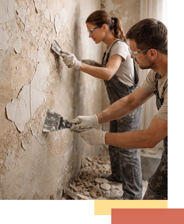 Снятие старой шпаклевки и подготовка поверхностей в Кстово