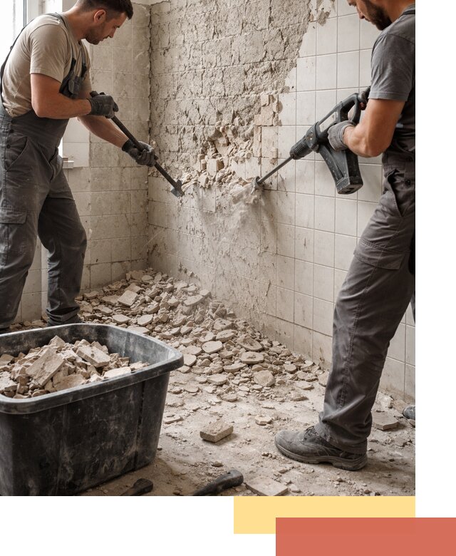 Демонтаж плитки со стен в Кстово быстро и аккуратно