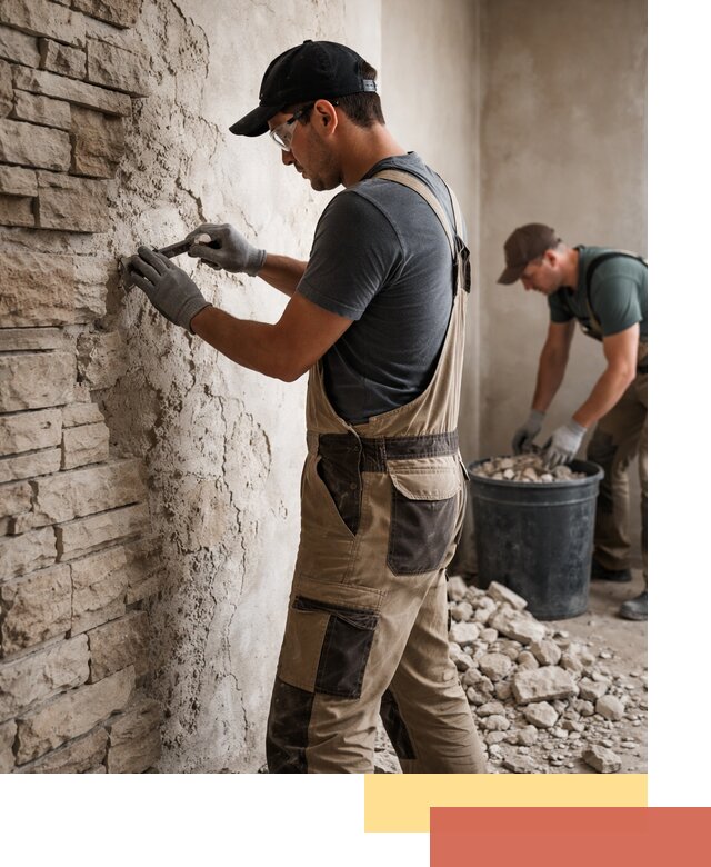 Демонтаж декоративного камня в Кстово профессионально и безопасно