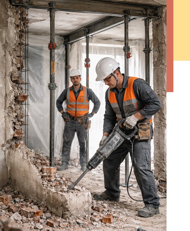 Снос несущих стен в Кстово от 10439 руб. — демонтаж несущей стены под ключ | ОТДЕЛОЧНИК-Ксв