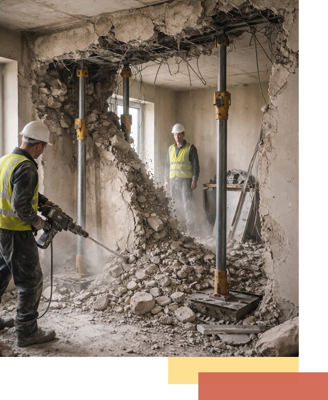 Снос несущих стен в Кстово с гарантией безопасности и качества