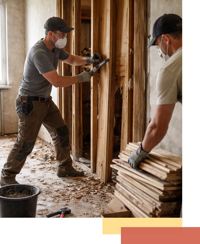 Демонтаж деревянных перегородок в Кстово быстро и аккуратно