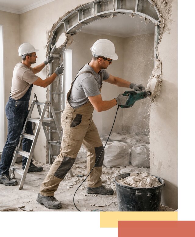 Демонтаж гипсокартонной арки в Кстово быстро и аккуратно