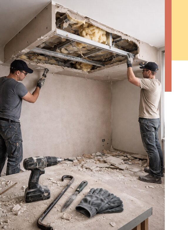 Демонтаж короба из гипсокартона в Кстово от 1548 руб. — быстро и недорого | ОТДЕЛОЧНИК-Ксв