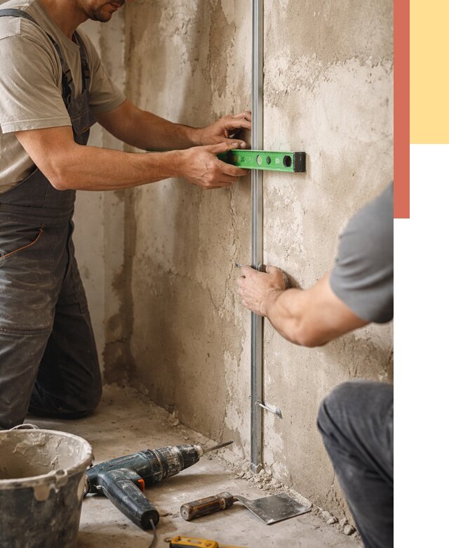 Установка штукатурных маяков в Кстово от 7129 руб. — быстро и недорого | ОТДЕЛОЧНИК-Ксв