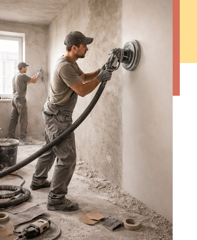 Шлифовка стен в Кстово от 1222 руб/м2 — быстро и недорого | ОТДЕЛОЧНИК-Ксв