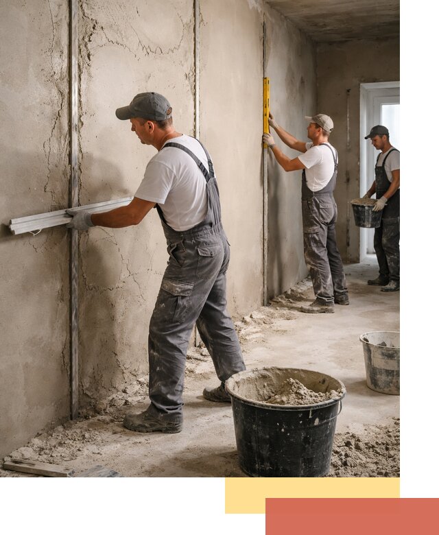 Штукатурка стен по маякам в Кстово — точная и ровная поверхность