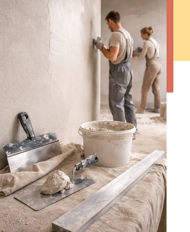 Штукатурка стен гипсовая в Кстово от 4583 руб/м2 — быстро и недорого | ОТДЕЛОЧНИК-Ксв