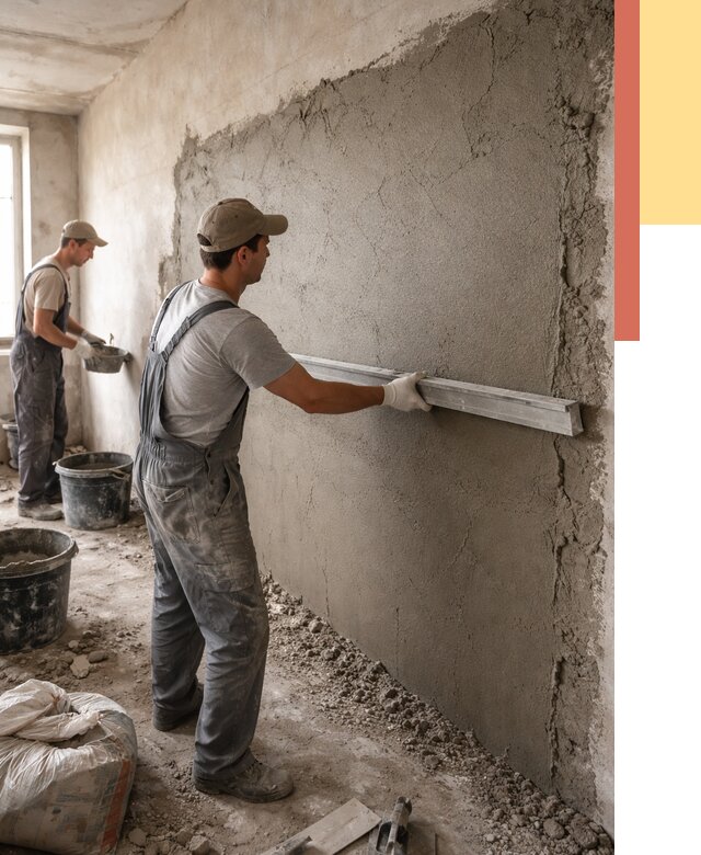 Цементная штукатурка стен в Кстово от 4583 руб/м2 — быстро и недорого | ОТДЕЛОЧНИК-Ксв