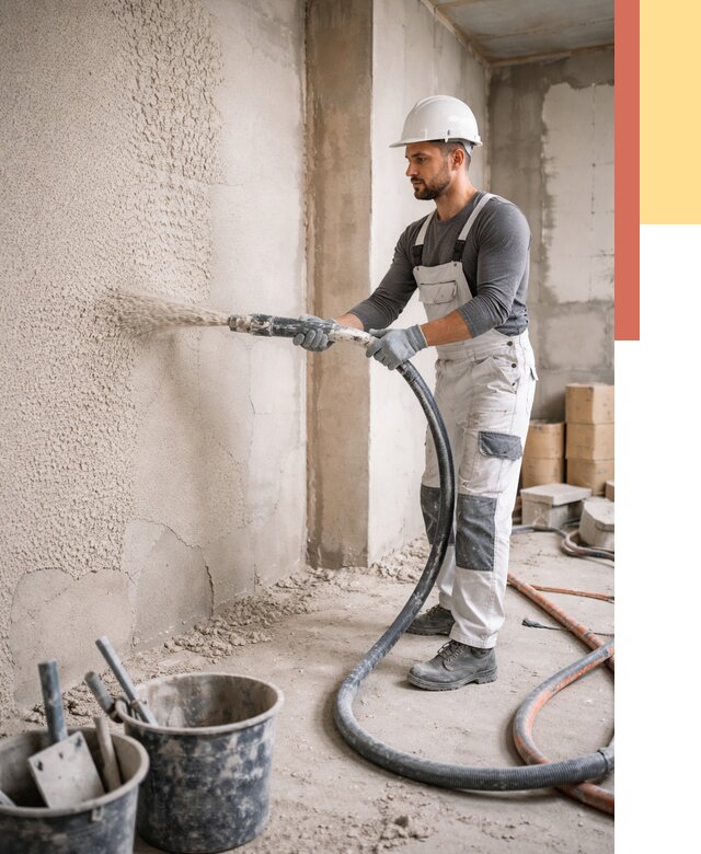 Машинная штукатурка стен в Кстово под ключ от 6620 руб./м2 | ОТДЕЛОЧНИК-Ксв