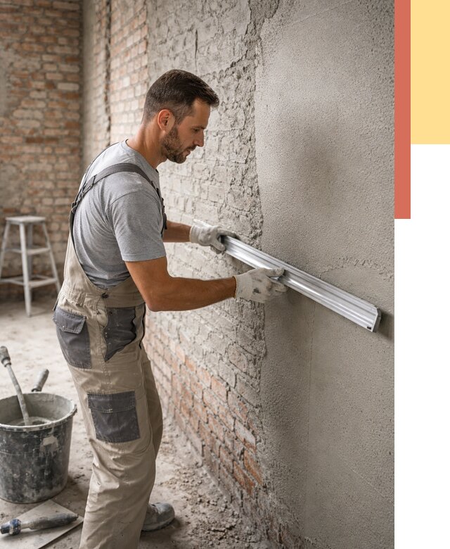 Штукатурка кирпичных стен в Кстово от 4583 руб/м2 — быстро и недорого | ОТДЕЛОЧНИК-Ксв