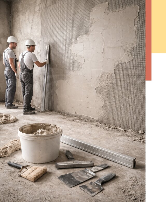 Штукатурка стен по сетке в Кстово от 5601 руб./м2 — быстро и недорого | ОТДЕЛОЧНИК-Ксв