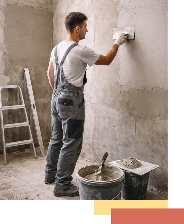 Штукатурка стен в ванной под ключ в Кстово