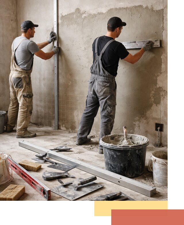 Профессиональная штукатурка стен под плитку в Кстово