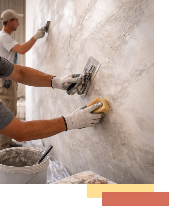 Декоративная штукатурка под мрамор в Кстово для стен и потолков