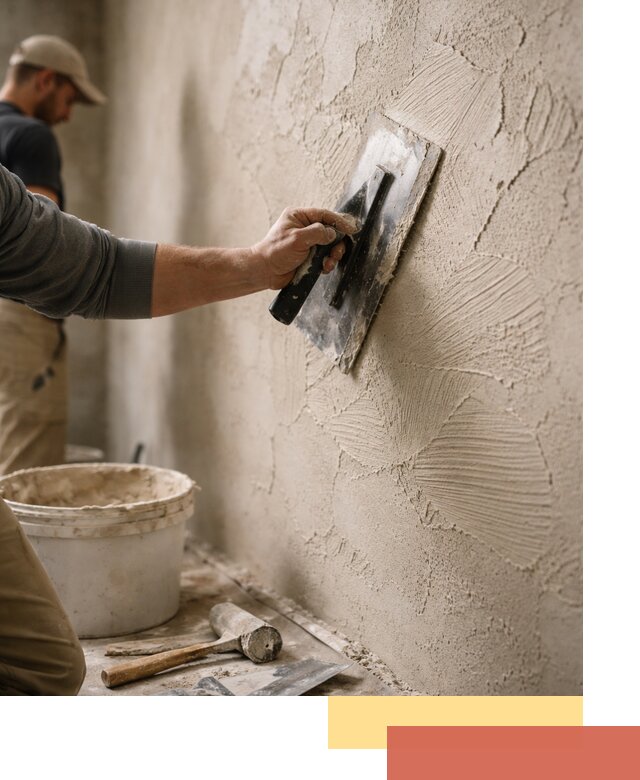 Фактурная штукатурка стен в Кстово — монтаж, отделка, реставрация