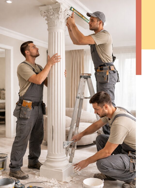 Установка декоративных колонн в Кстово от 12221 руб. под ключ | ОТДЕЛОЧНИК-Ксв