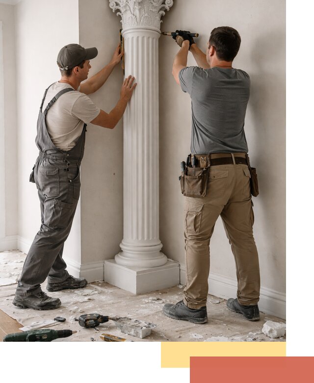 Установка декоративных колонн в Кстово под ключ