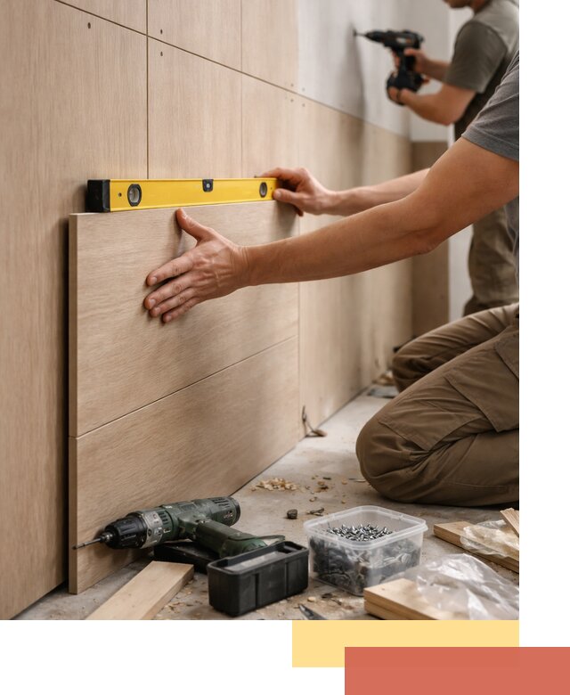 Профессиональный монтаж МДФ панелей на стены в Кстово