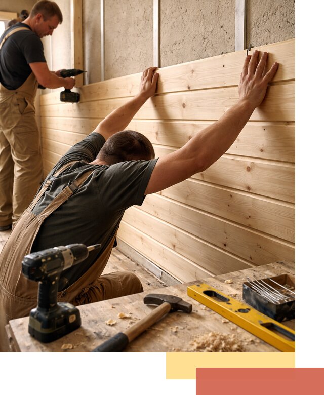 Монтаж деревянной вагонки на стены в Кстово быстро и качественно