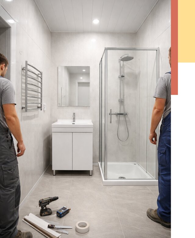 Отделка ванной комнаты панелями ПВХ в Кстово от 4583 руб. за м2 | ОТДЕЛОЧНИК-Ксв