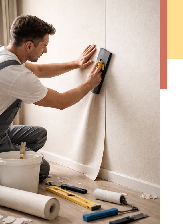 Поклейка виниловых обоев в Кстово от 4583 руб. | Быстро и недорого — ОТДЕЛОЧНИК-Ксв