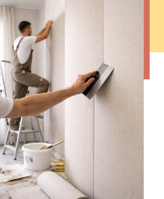 Поклейка текстильных обоев в Кстово от 4583 руб. под ключ | ОТДЕЛОЧНИК-Ксв