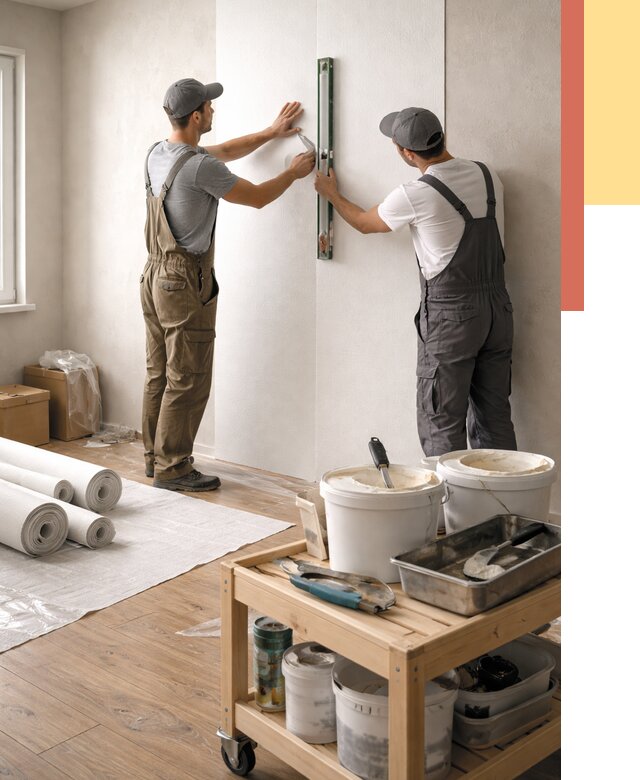 Поклейка стеклообоев в Кстово от 6620 руб. за м2 — быстро и недорого | ОТДЕЛОЧНИК-Ксв