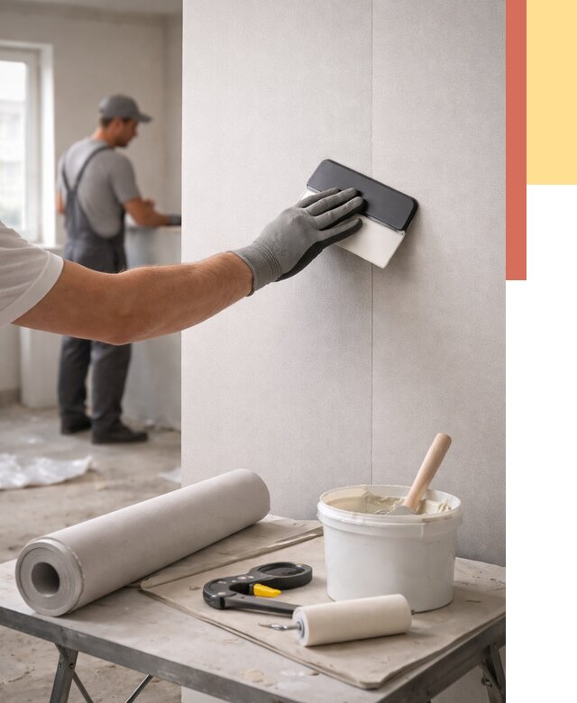 Поклейка обоев под покраску в Кстово от 3564 руб. за м2 | ОТДЕЛОЧНИК-Ксв