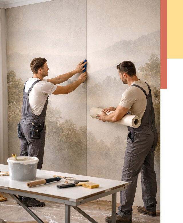 Поклейка фотообоев в Кстово от 8656 руб/м² — быстро и недорого | ОТДЕЛОЧНИК-Ксв