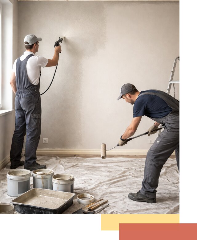 Покраска стен моющейся краской и защита поверхностей в Кстово