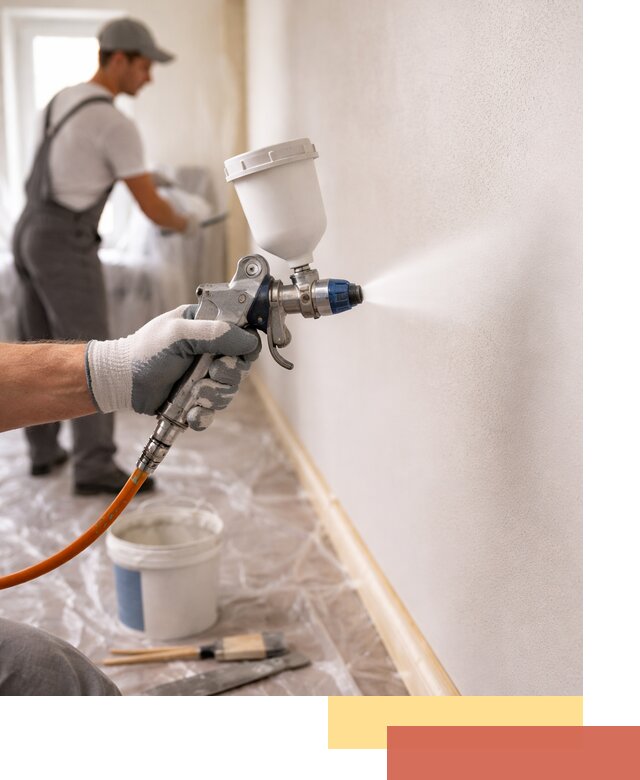 Покраска стен краскопультом в Кстово быстро и качественно