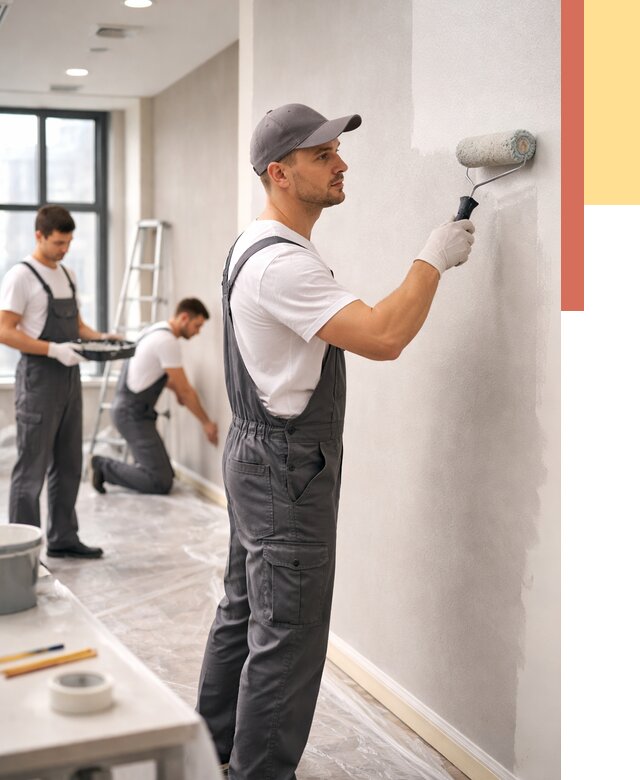 Покраска стен в офисе в Кстово от 8656 руб. — быстро и недорого | ОТДЕЛОЧНИК-Ксв