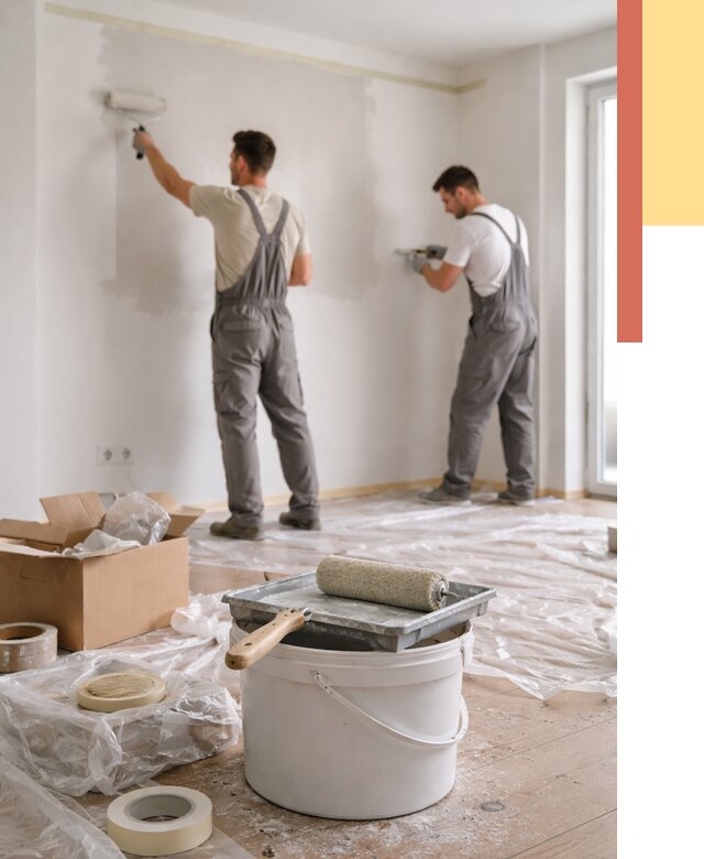 Покраска стен в квартире в Кстово от 2546 руб/м2 — быстро и недорого | ОТДЕЛОЧНИК-Ксв