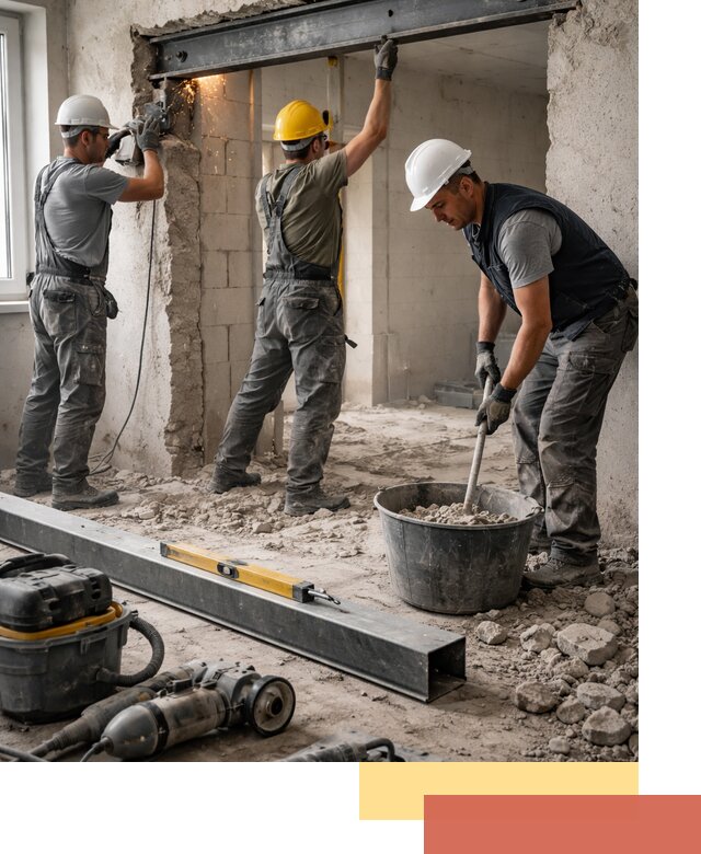 Создание проемов в стенах и несущих конструкциях в Кстово