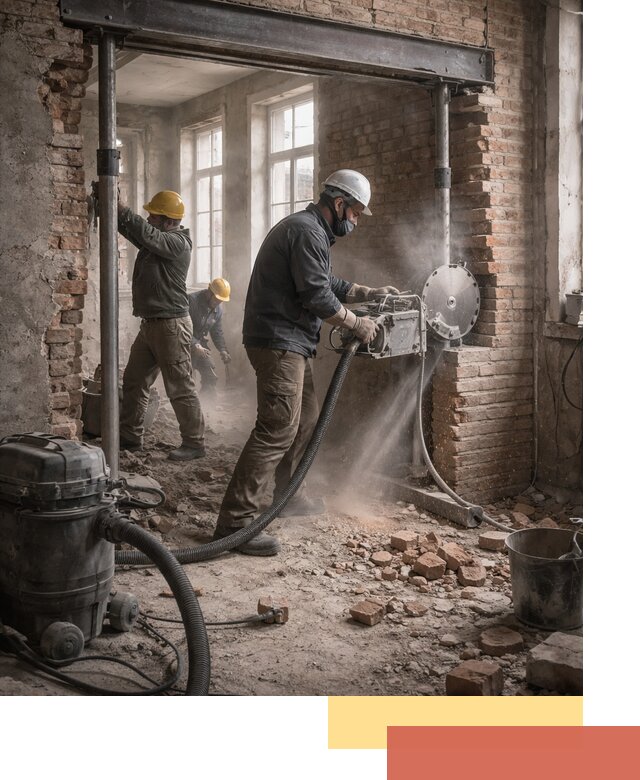 Прорезка проема в стене под дверной или оконный проем в Кстово