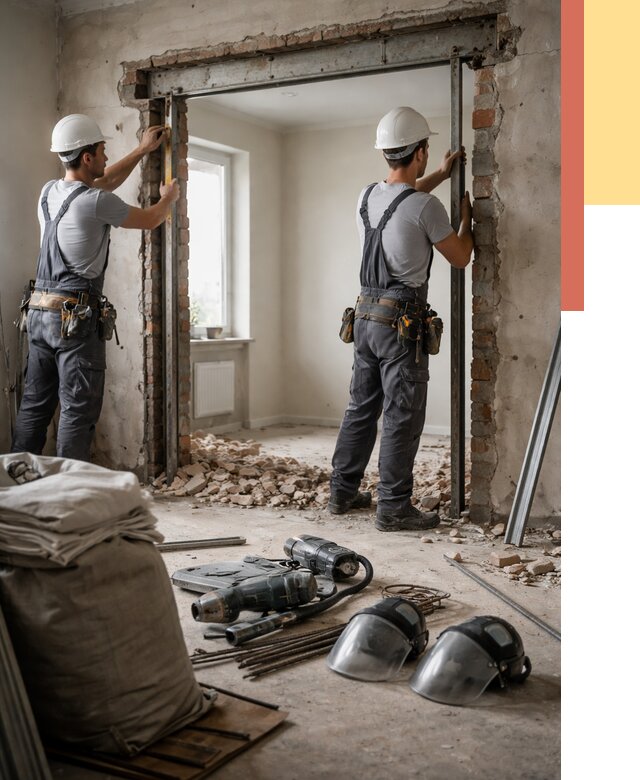 Расширение дверного проема в Кстово от 12730 руб. под ключ | ОТДЕЛОЧНИК-Ксв