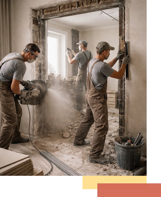 Расширение дверного проема под установку новой двери в Кстово