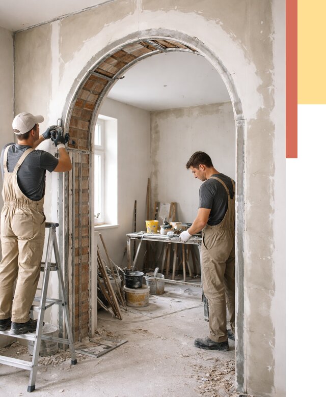 Устройство арочного проема в Кстово от 9675 руб. под ключ — быстро и недорого | ОТДЕЛОЧНИК-Ксв