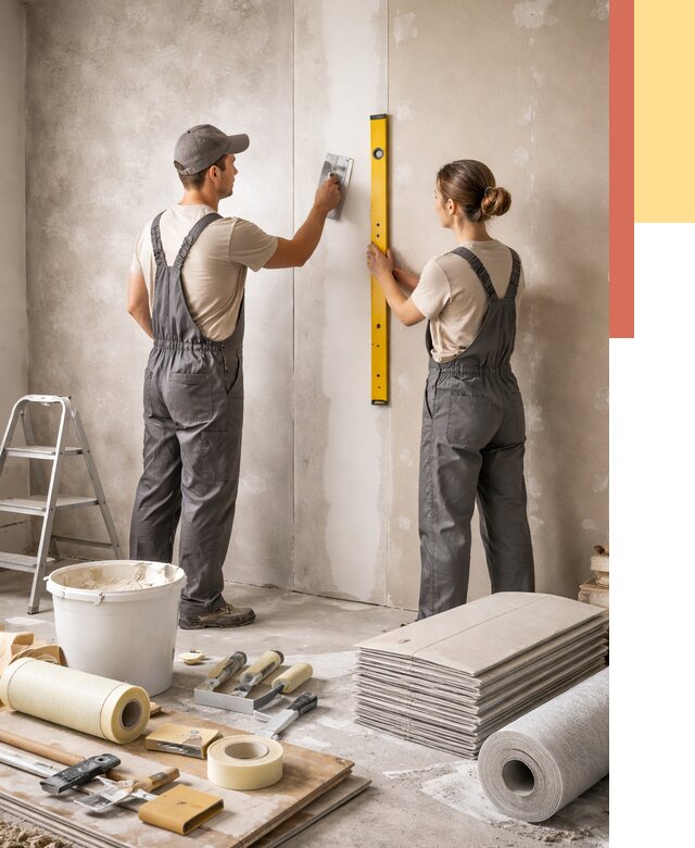 Отделка стен в Кстово от 1528 руб/м² — недорого, быстро, под ключ | ОТДЕЛОЧНИК-Ксв