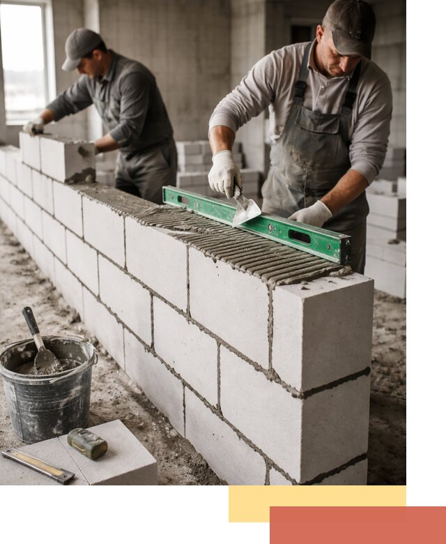 Кладка перегородок из газобетона в Кстово быстро и качественно