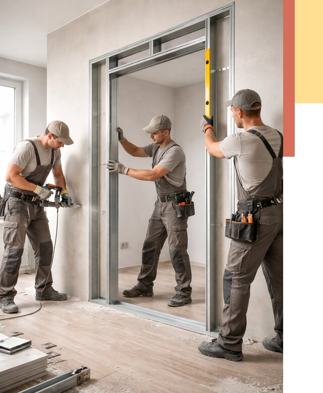 Устройство дверного проема в перегородке в Кстово от 4583 руб. под ключ | ОТДЕЛОЧНИК-Ксв