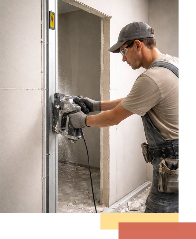 Устройство дверного проема в перегородке в Кстово