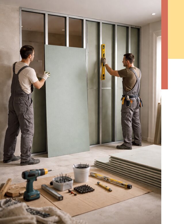 Перегородка из влагостойкого гипсокартона в Кстово от 4888 руб. — монтаж под ключ | ОТДЕЛОЧНИК-Ксв