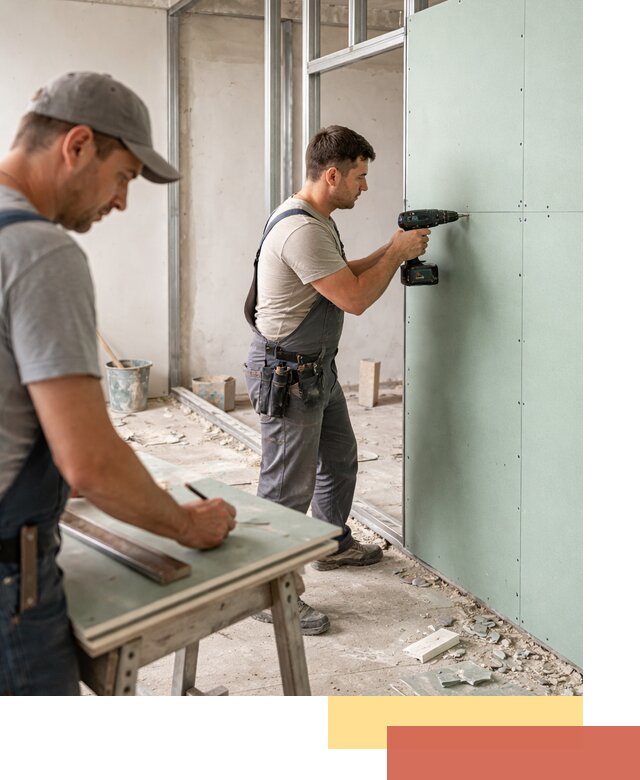 Перегородки из влагостойкого гипсокартона под ключ в Кстово