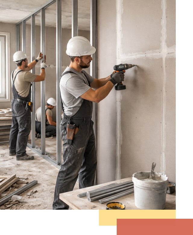 Перегородки из огнестойкого гипсокартона в Кстово под ключ